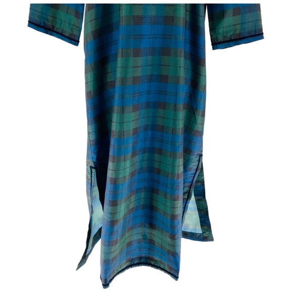 Tuckernuck | NEW Jamie Velvet Trimmed Plaid Blackwatch Midi Dress Size XL - Picture 4 of 8